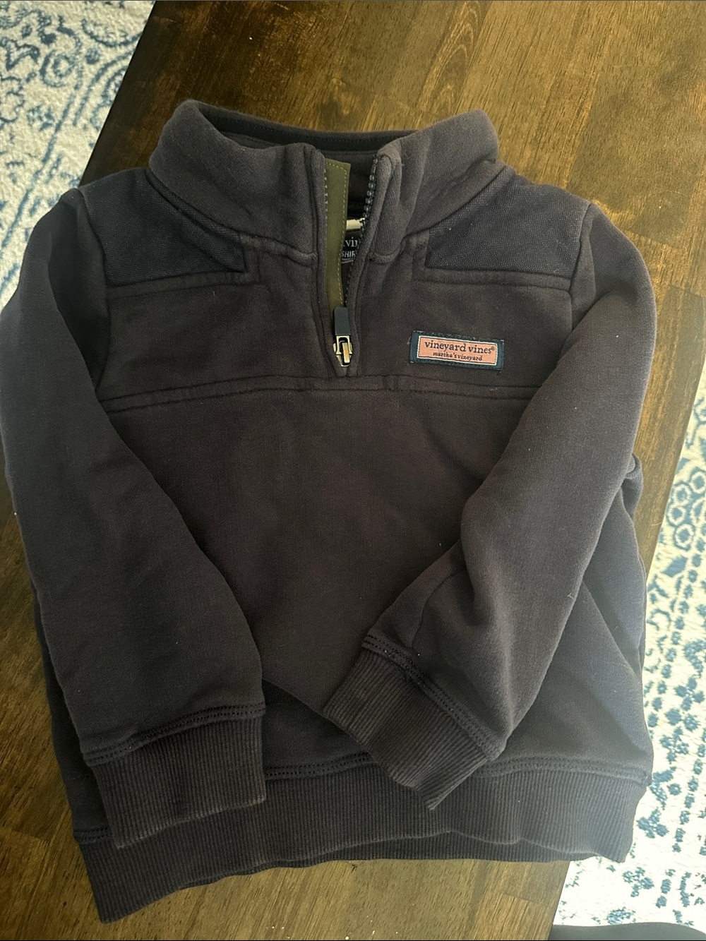 Vineyard Vines Kids Navy Half-Zip Pullover Hoodie